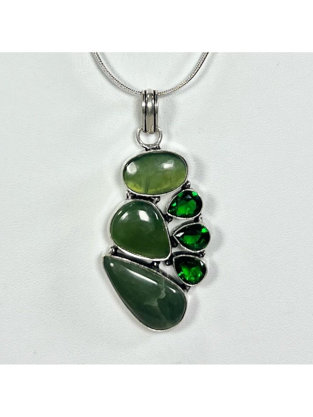 Nephrite Jade 925 Gemstone Pendant